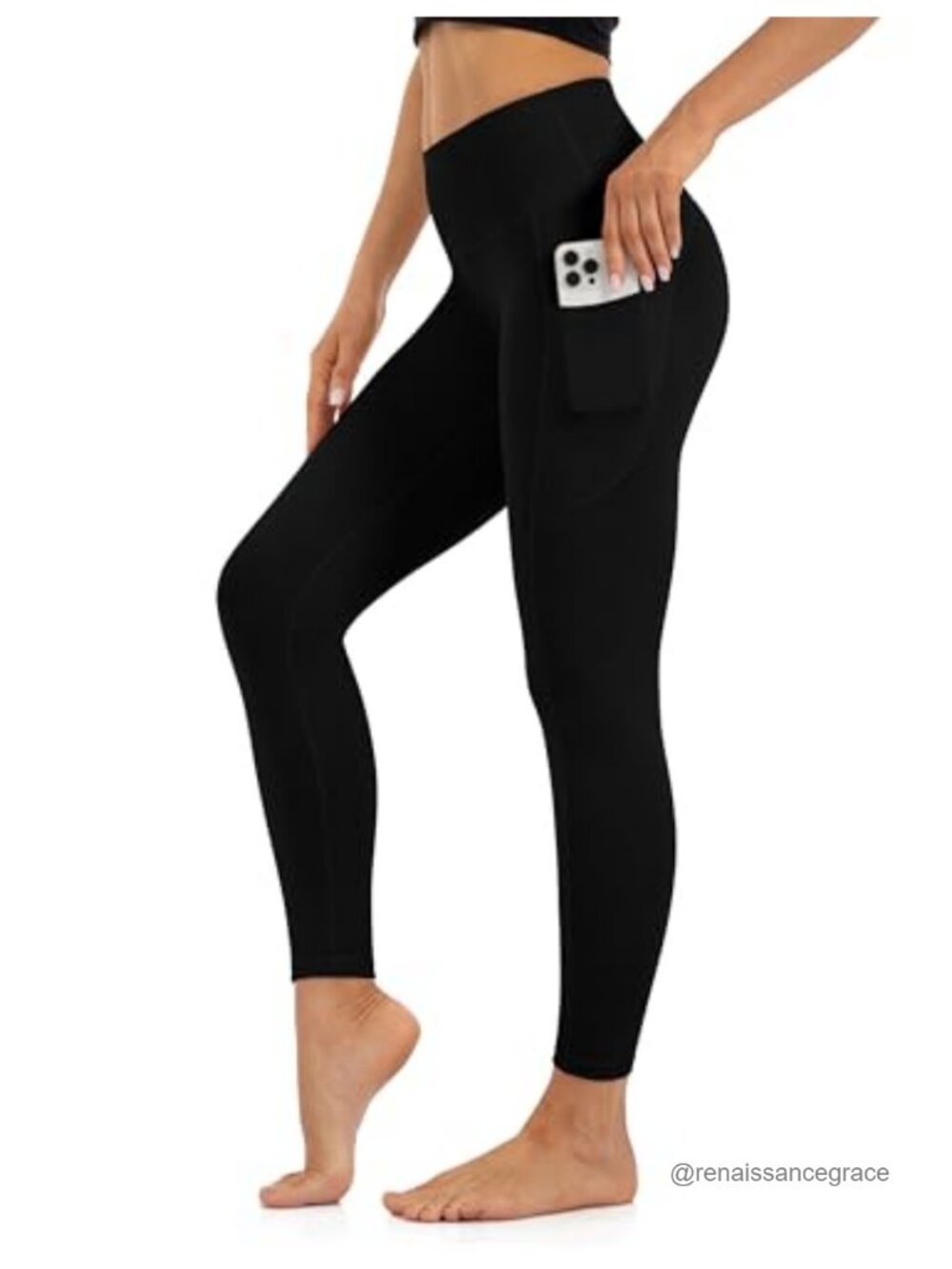 High Waisted Tummy Control Lounge Leggings with Pockets for Women